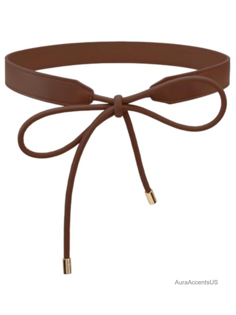 Boho Knotted PU Leather Waist Belt for Women Dress Coat Sweater 65" Long